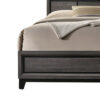 13022026698f0f86e50fd.jpeg Mazie Queen Bed, Brick Style Headboard, Black Tapered Legs, Oak Gray Wood