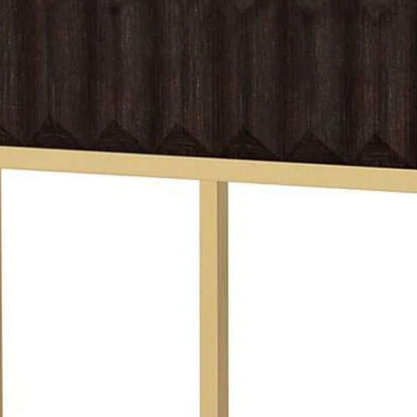 13022026698f10a20e8c4.jpeg Bran 24 Inch Modern Side End Table, Brown Wood, Gold Steel Base, 1 Drawer