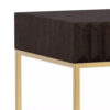 13022026698f10b05f237.jpeg Bran 23 Inch Square Side End Table, Brown Wood, Gold Steel Base, 1 Drawer