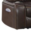 Seda 71 Inch Power Reclining Loveseat, Storage Console, Brown Faux Leather