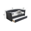 13022026698f123c4c279.jpeg Alma Classic Wood Daybed with Trundle, Button Tufted, Charcoal Burlap