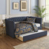 13022026698f123e9da89.jpeg Alma Classic Wood Daybed with Trundle, Button Tufted, Charcoal Burlap