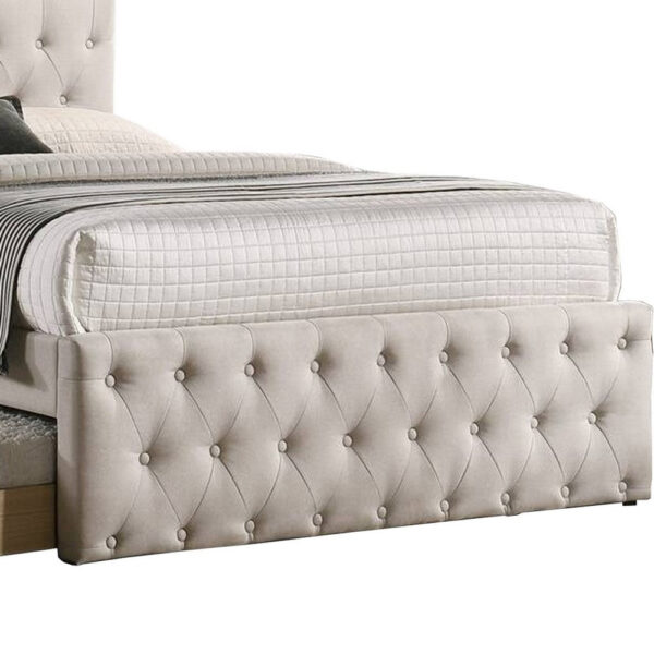 13022026698f1276c52ec.jpeg Nek Wood Full Size Upholstered Bed with Twin Trundle, Taupe Burlap Frame