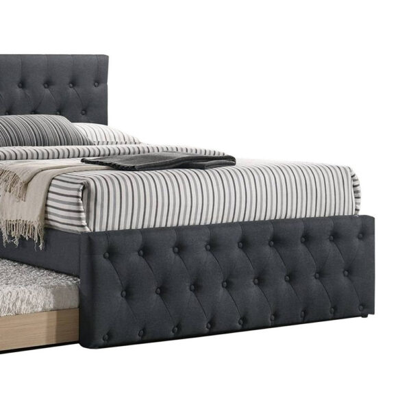 13022026698f12b34cf94.jpeg Nek Wood Twin Size Upholstered Bed with Trundle, Tufted Charcoal Burlap