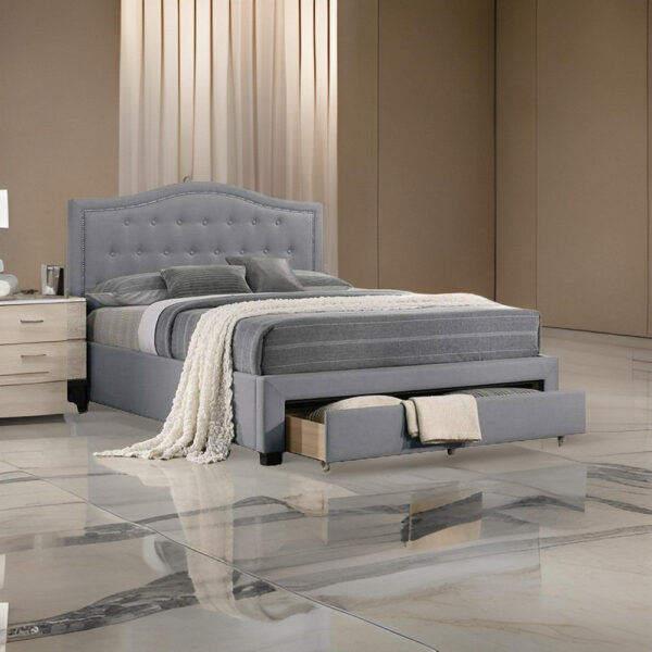 13022026698f133f48e86.jpeg Buk Upholstered Tufted Twin Bed with Storage, Nailhead Trim, Gray Burlap