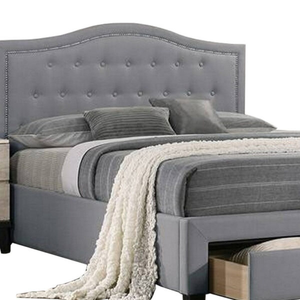 13022026698f134a7ac43.jpeg Buk Wood Full Bed, Button Tufted Upholstered, Nailhead Trim, Gray Burlap
