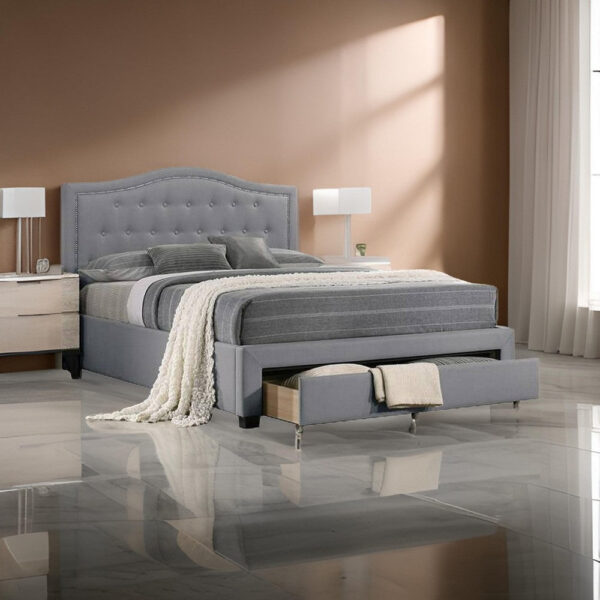 13022026698f1354e208f.jpeg Buk Wood Full Bed, Button Tufted Upholstered, Nailhead Trim, Gray Burlap