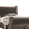 Fort Classic Queen Sized Bed with 2 Drawers, Upholstered Panel, Oak Gray