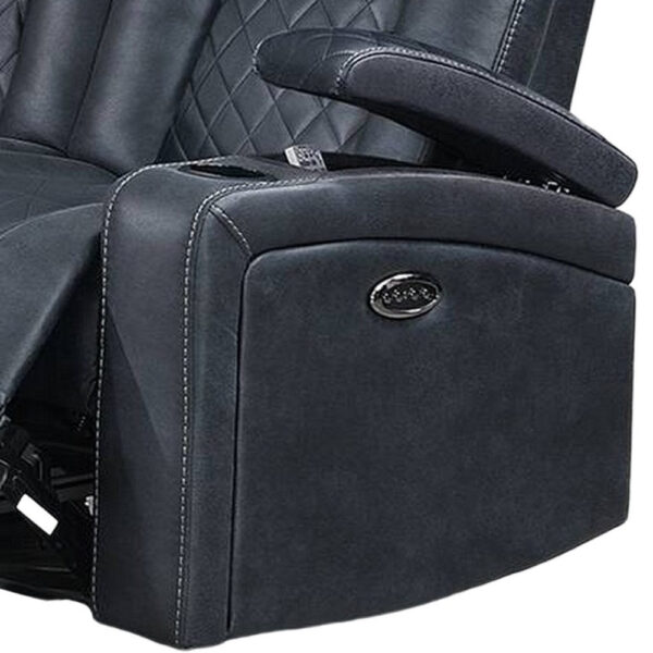 13022026698f138db0f7d.jpeg Elva 83 Inch Power Reclining Sofa, Storage Console, Blue Breathable Leather