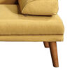 Gina 71 Inch Adjustable Futon Sofa Bed, Tufted, Tapered Legs, Mustard