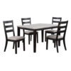13022026698f13d27bd2b.jpeg 5 Piece Dining Set, Rectangular Table, 4 Chairs, Padded, Espresso Brown