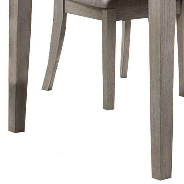 13022026698f13f18f9ce.jpeg 5 Piece Dining Set, Rectangular Table, 4 Chairs, Padded Seating, Light Gray