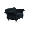 13022026698f14174329a.jpeg Rima 51 Inch Classic Accent Chair, Velvet Upholstery, Rolled Arms, Black