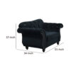 13022026698f142189a77.jpeg Rima 51 Inch Classic Accent Chair, Velvet Upholstery, Rolled Arms, Black