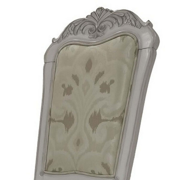 Aurora 23 Inch Set of 2 Classic Side Dining Chairs, Bone White Faux Leather