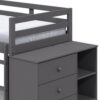 13022026698f14c6bc009.jpeg Classic Twin Bunk Bed with Cabinet, 4 Drawers, 3 Compartments, Ladder, Gray
