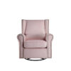 35 Inch Accent Swivel Chair, Glider, Nailhead Trim, Light Pink
