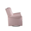 35 Inch Accent Swivel Chair, Glider, Nailhead Trim, Light Pink