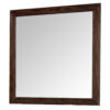 36 Inch Wall Mirror, Molded Trim, Grain Details, Oak Brown