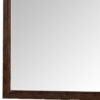 36 Inch Wall Mirror, Molded Trim, Grain Details, Oak Brown