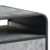 Ish 22 Inch Modern Wood End Table, 1 Drawer, Metal Handles, Gray , Black