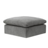 13022026698f173006865.jpeg Shar 37 Inch Square Ottoman, Removable Pillow Top Cushion, Gray