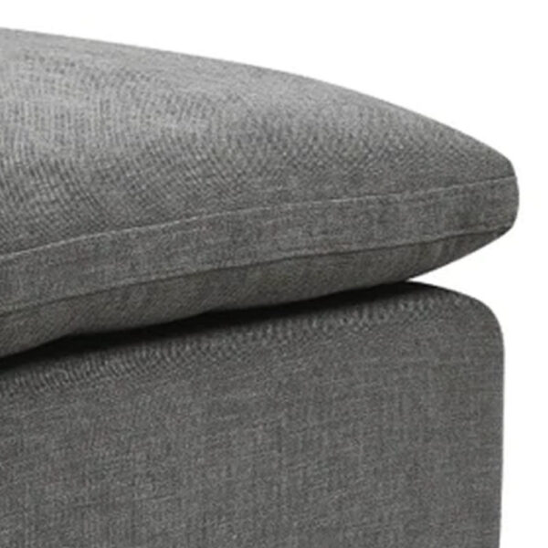 13022026698f17329e16b.jpeg Shar 37 Inch Square Ottoman, Removable Pillow Top Cushion, Gray
