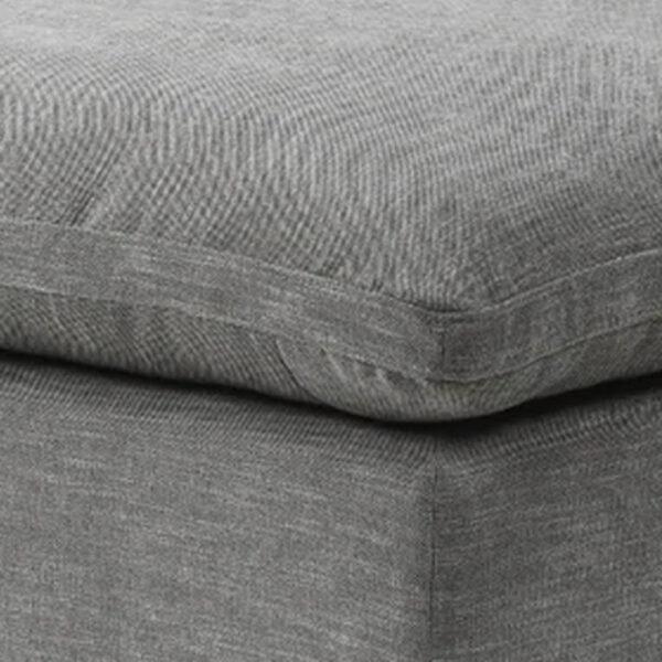 13022026698f17350eef1.jpeg Shar 37 Inch Square Ottoman, Removable Pillow Top Cushion, Gray