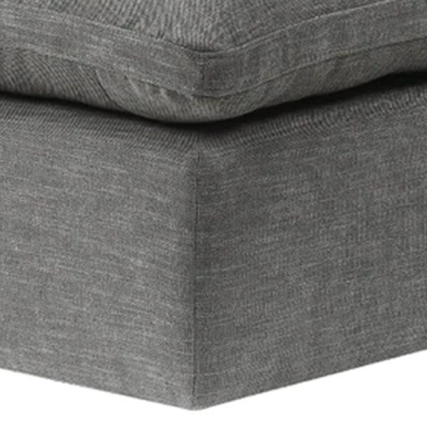 13022026698f17378656c.jpeg Shar 37 Inch Square Ottoman, Removable Pillow Top Cushion, Gray