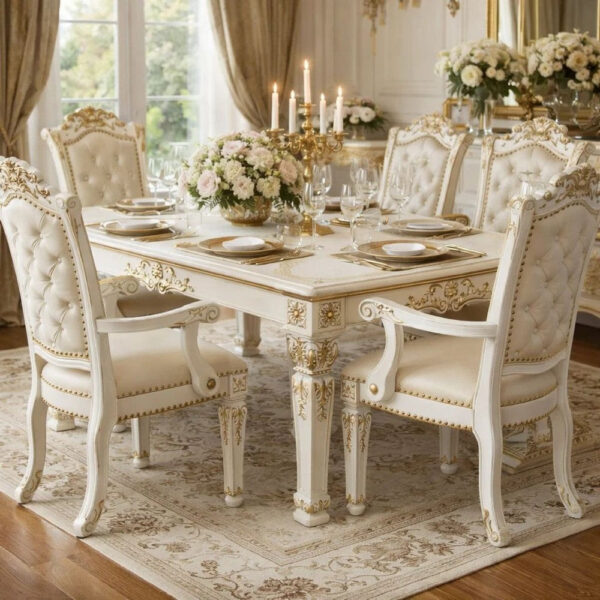 27 Inch Classic Vegan Leather Armchair, Button Tufted, Carved, White