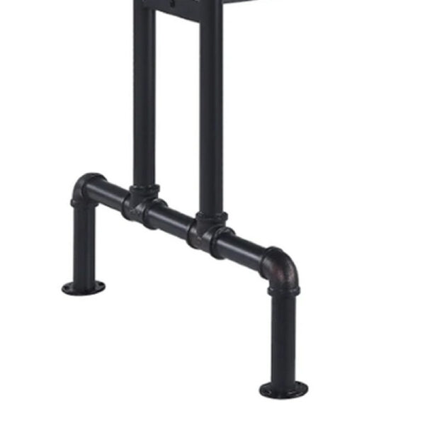 13022026698f175c6b9bf.jpeg Ada 64 Inch Solid Wood Dining Table, Metal Frame, Rectangular, Brown