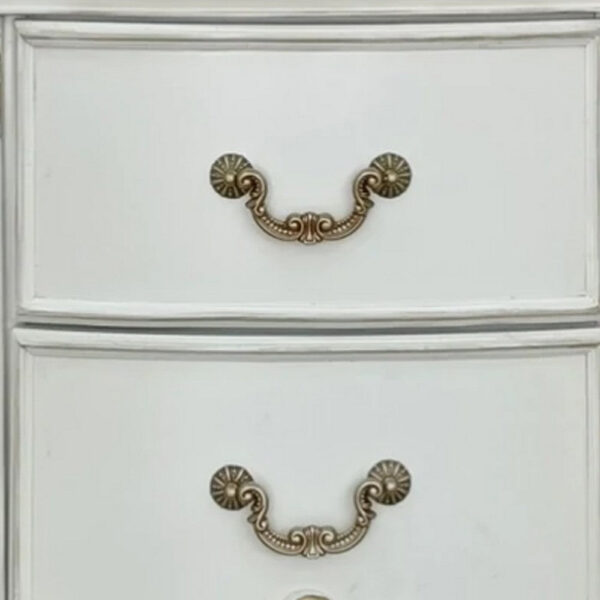 Jess 32 Inch Classic Nightstand, 2 Drawers, Molded Trim, Wood, White