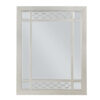 Nic 40 Inch Accent Mirror, Beveled Wood Frame Portrait, Silver