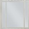 Nic 40 Inch Accent Mirror, Beveled Wood Frame Portrait, Silver
