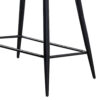 30 Inch Bar Height Chair, Padded Seating, Metal Legs, Black