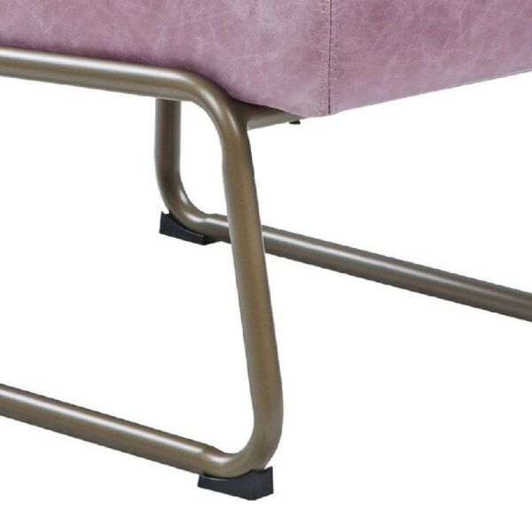 13022026698f18593e2f5.jpeg 22 Inch Top Grain Leather Accent Chair, Metal Frame, Tufted Channel, Purple