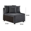 13022026698f187165c32.jpeg 29 Inch Modular Chair, Pocket Coil, 2 Pillows, Dark Charcoal Gray
