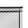 Koda 52 Inch Wall Mirror, Molded Trim, Circular Cut Out Design, Black