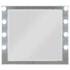 13022026698f18b3bcd6c.jpeg 41 Inch Wall Mirror, Faux Crystals Inlay, 8 Bulb Sockets, Silver