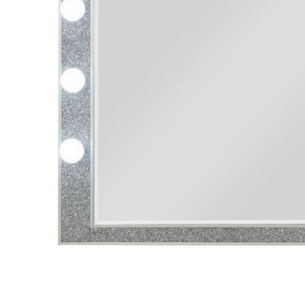 13022026698f18bb31b35.jpeg 41 Inch Wall Mirror, Faux Crystals Inlay, 8 Bulb Sockets, Silver