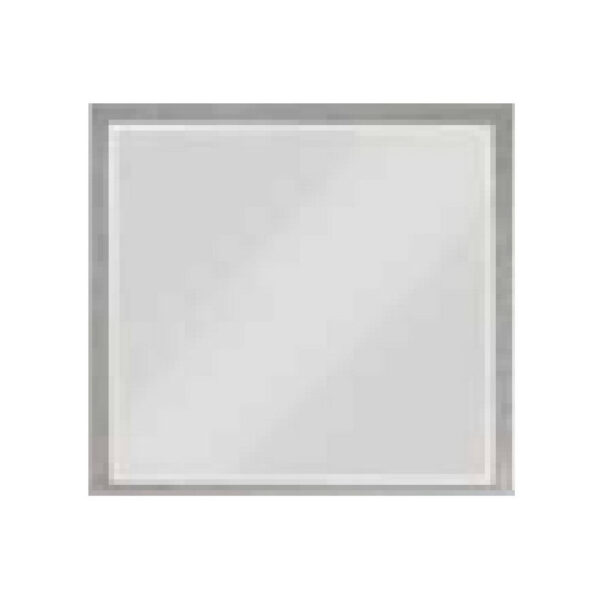 Jody 38 Inch Wall Mirror, Rectangular Wood Frame, Gray