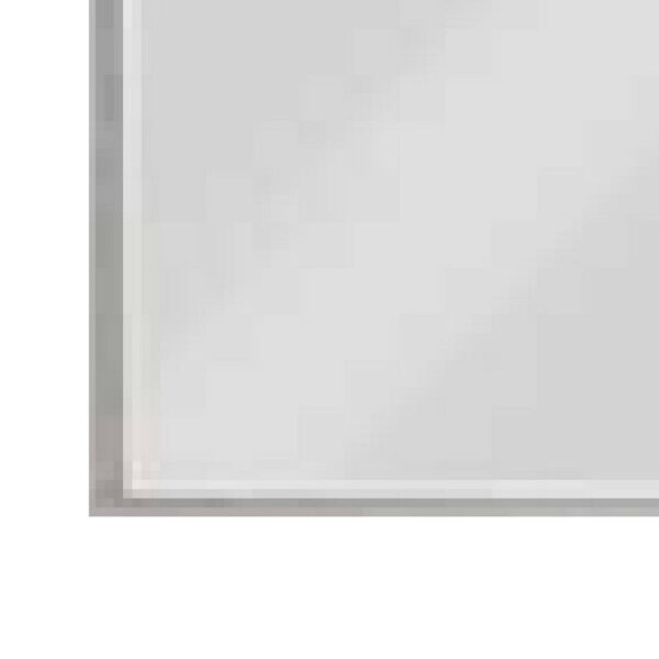 Jody 38 Inch Wall Mirror, Rectangular Wood Frame, Gray