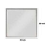 Jody 38 Inch Wall Mirror, Rectangular Wood Frame, Gray