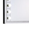 Rose 32 Inch Vanity Lighted Wall Mirror, 11 Bulbs, Faux Diamond, Silver