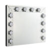 13022026698f1929cb58f.jpeg Zaff 32 Inch Modern Glam Lighted Mirror, 12 Sockets, Faux Diamonds, Silver