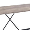 48 Inch Console Desk Table, Metal Chain Base, Oak Brown, Black
