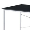 13022026698f19647c35d.jpeg Mayo 47 Inch Rectangular Desk Console Table, Crossed Bars, Black, Chrome