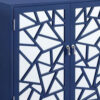 33 Inch 2 Door Mirrored Console Sideboard Cabinet with Shelf, Blue
