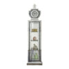 Grandfather Clock with 4 Compartments and Mirror Frame, Silver
