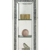 Grandfather Clock with 4 Compartments and Mirror Frame, Silver